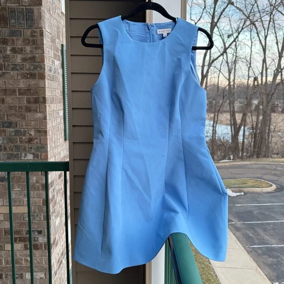 🆕🦋 Gianni Bini Blue Mini Dress Cocktail Party Size 0,10 Casual Party Modern - Picture 3 of 15